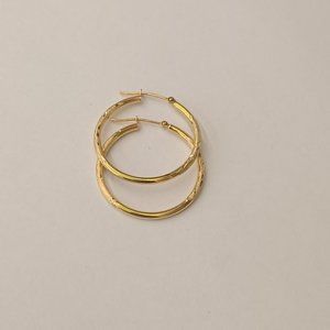 14kt real gold hoop earring for women